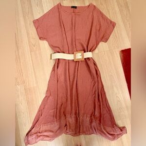 Bella Amore Made in Italy Silk blend dress. Sz XL-2X, light, breezy, pockets!